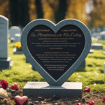 plaque funéraire coeur