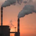 factory producing smokes